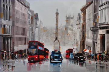 Regent St City de Westminster UK KG par couteau Peinture à l'huile